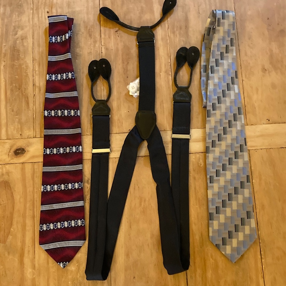 Silk ties and silk suspenders